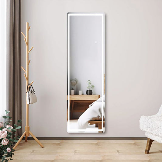 AICA Specchio a figura intera e LED, Rettangolare 160×50cm, Tocco intelligente, 3 temperature colore regolabili