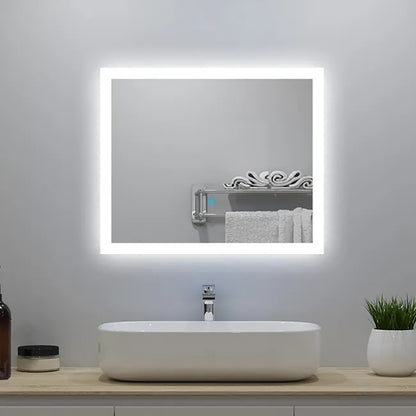 Aica LED Specchio da bagno 60×50 cm, luminosit regolabile a 3 colori, antiappannamento, memoria di interruzione di corrente