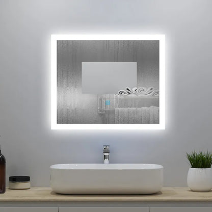 Aica LED Specchio da bagno 60×50 cm, luminosit regolabile a 3 colori, antiappannamento, memoria di interruzione di corrente
