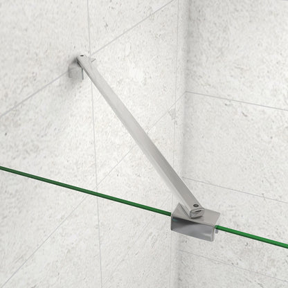140cm Sopravasca WALK IN Parete Fissa Doccia Per Vasca Pannello Singolo Vetro Temperato 6mm Trasparente Anticalcare Cromato Lucido