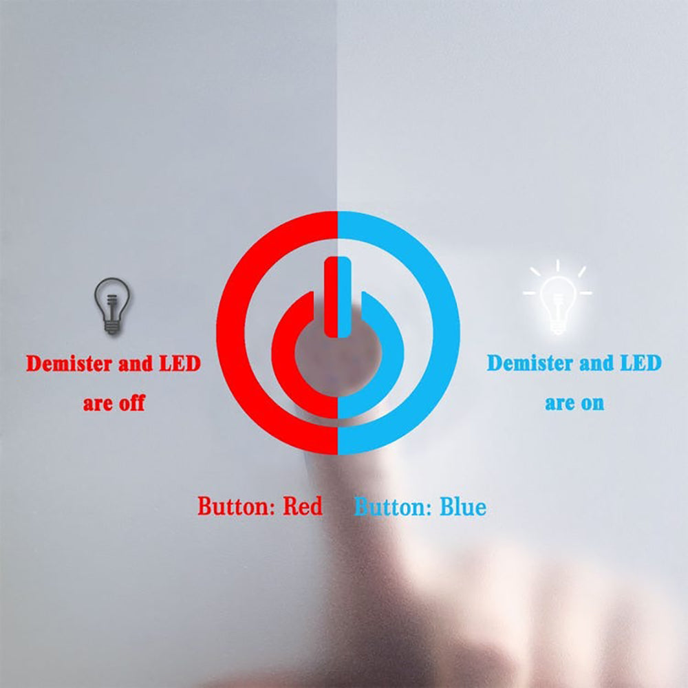 Specchio Da Bagno Rotondo Da 100cm con LED A+, Anti Nebbia, Touch, 3 Temperature Colore