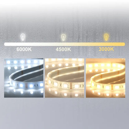 AICA Specchio a figura intera e LED, Rettangolare 160×50cm, Tocco intelligente, 3 temperature colore regolabili