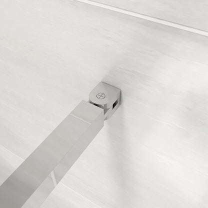 Walk in Doccia Due Pareti Vetro Anticalcare Fascia Opaca Centrale ANTI FRANTUMI Barra Stabilizzatrice
