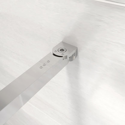 Walk in Doccia Due Pareti Vetro Temperato Anticalcare Fascia Opaca Centrale ANTI FRANTUMI Barra Stabilizzatrice Cromo Lucido