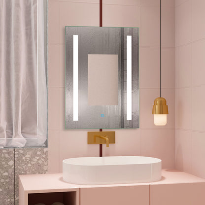 Aica60 × 45 cm LED Quadrato Specchio da Bagno Anti-appannamento Interruttore Touch ControlAica60 × 45 cm LED Quadrato Specchio da Bagno Anti-appannamento Interruttore Touch Control