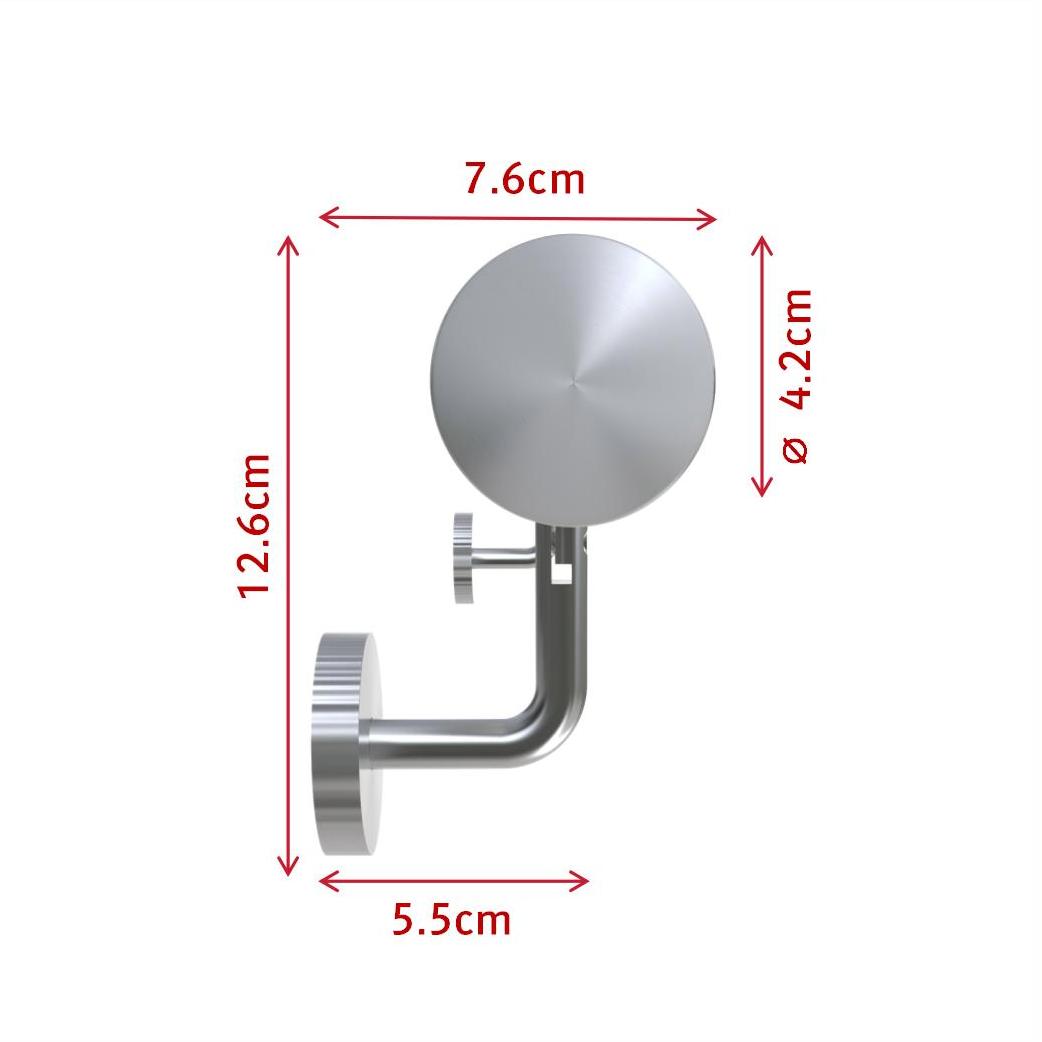 Corrimano in acciaio inox 304 spazzolato 80/100/120/150/180/200cm per interni ed esterni scale
