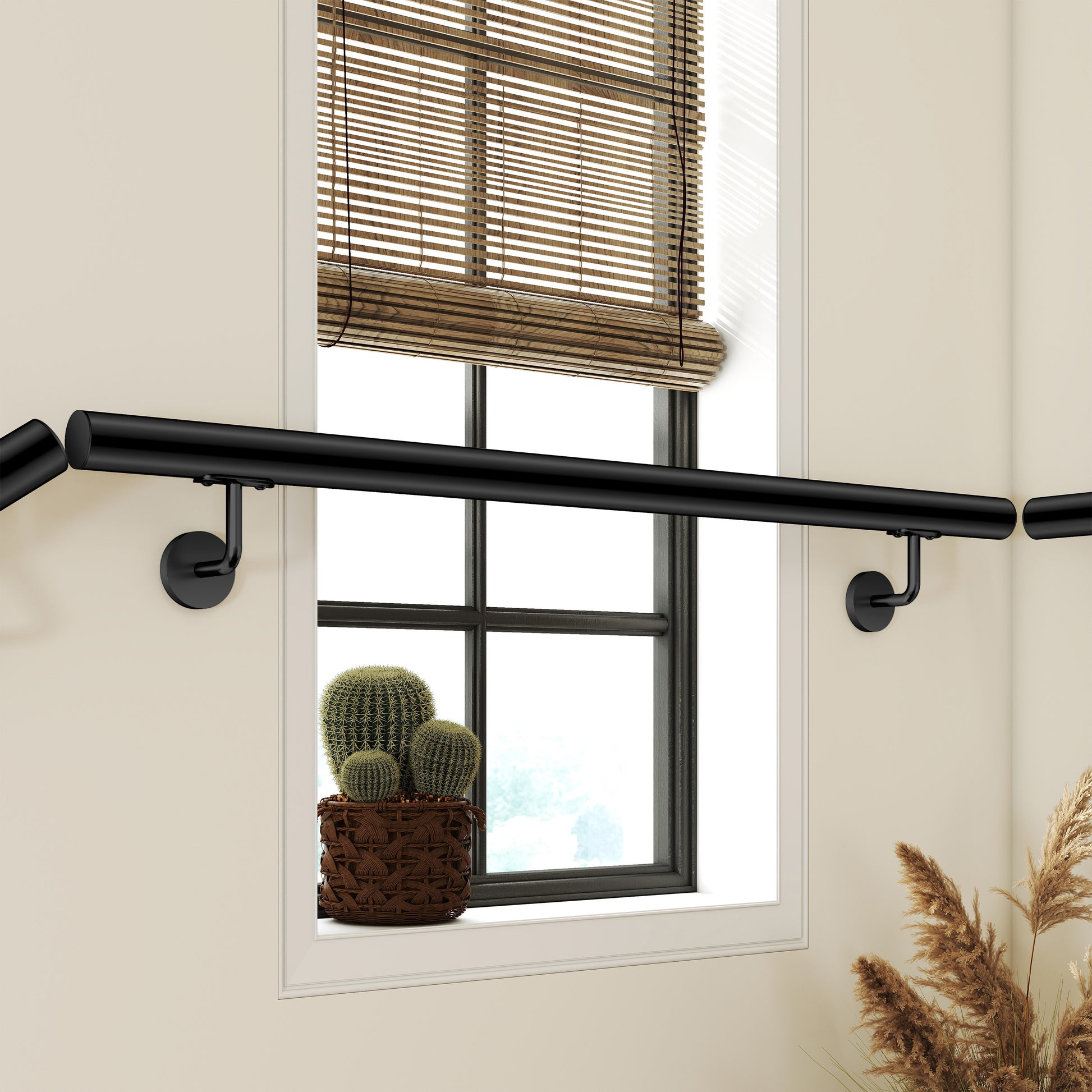 Corrimano Inox 304 nero opaco 80-100-120-150-180-200-220-240 cm per Scale Interne ed Esterne
