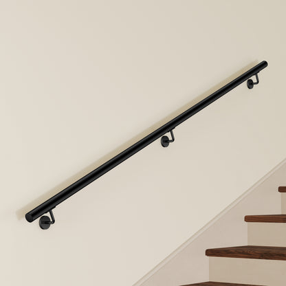 Corrimano Inox 304 nero opaco 80-100-120-150-180-200-220-240 cm per Scale Interne ed Esterne