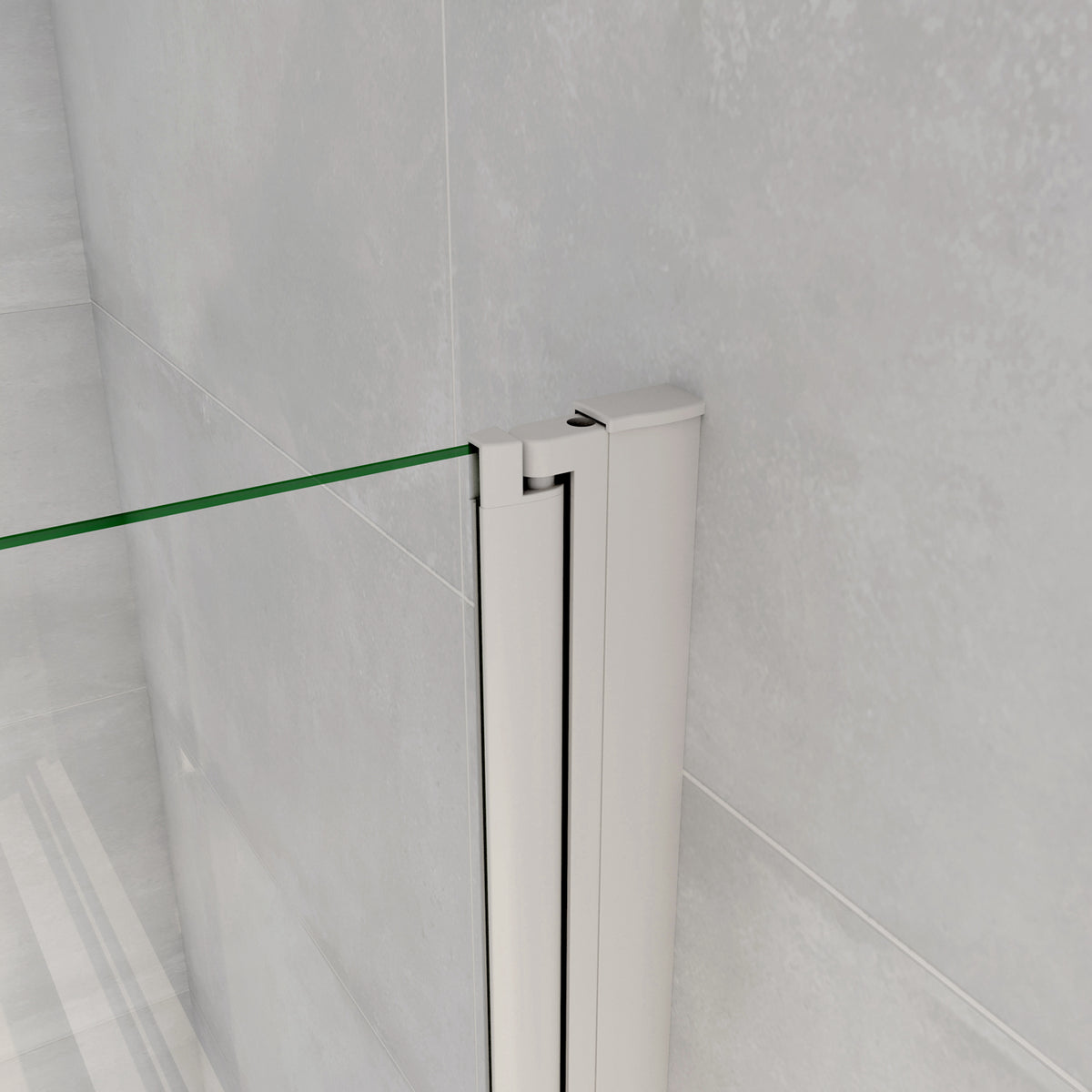 Aica 140 cm Sopravasca da Bagno Due Ante Mobili verso Sinistro/Destro Vetro 6mm Temperato Anticalcare Fascie Centrali in Serigrafato Bianco Opaco