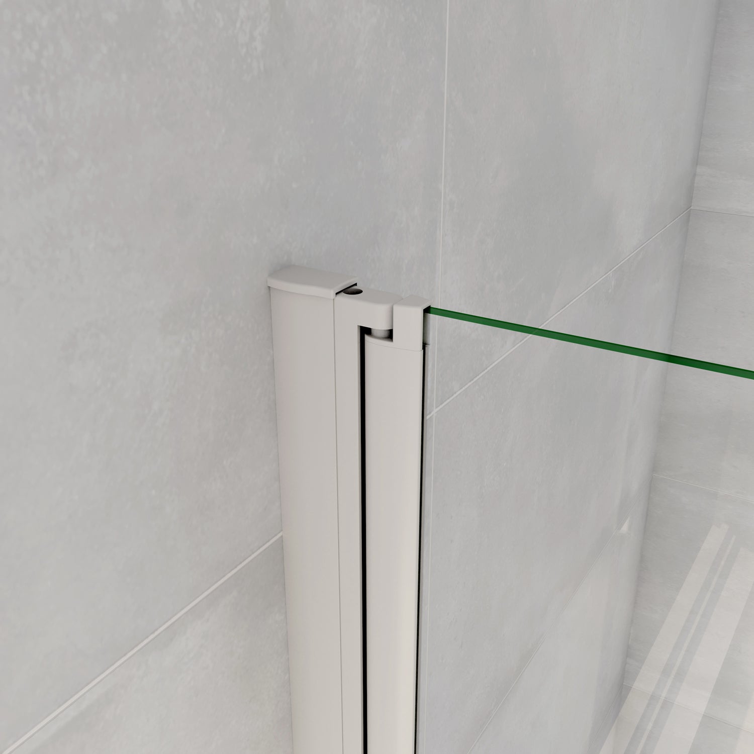 Aica 140 cm Sopravasca da Bagno Due Ante Mobili verso Sinistro/Destro Vetro 6mm Temperato Anticalcare Fascie Centrali in Serigrafato Bianco Opaco