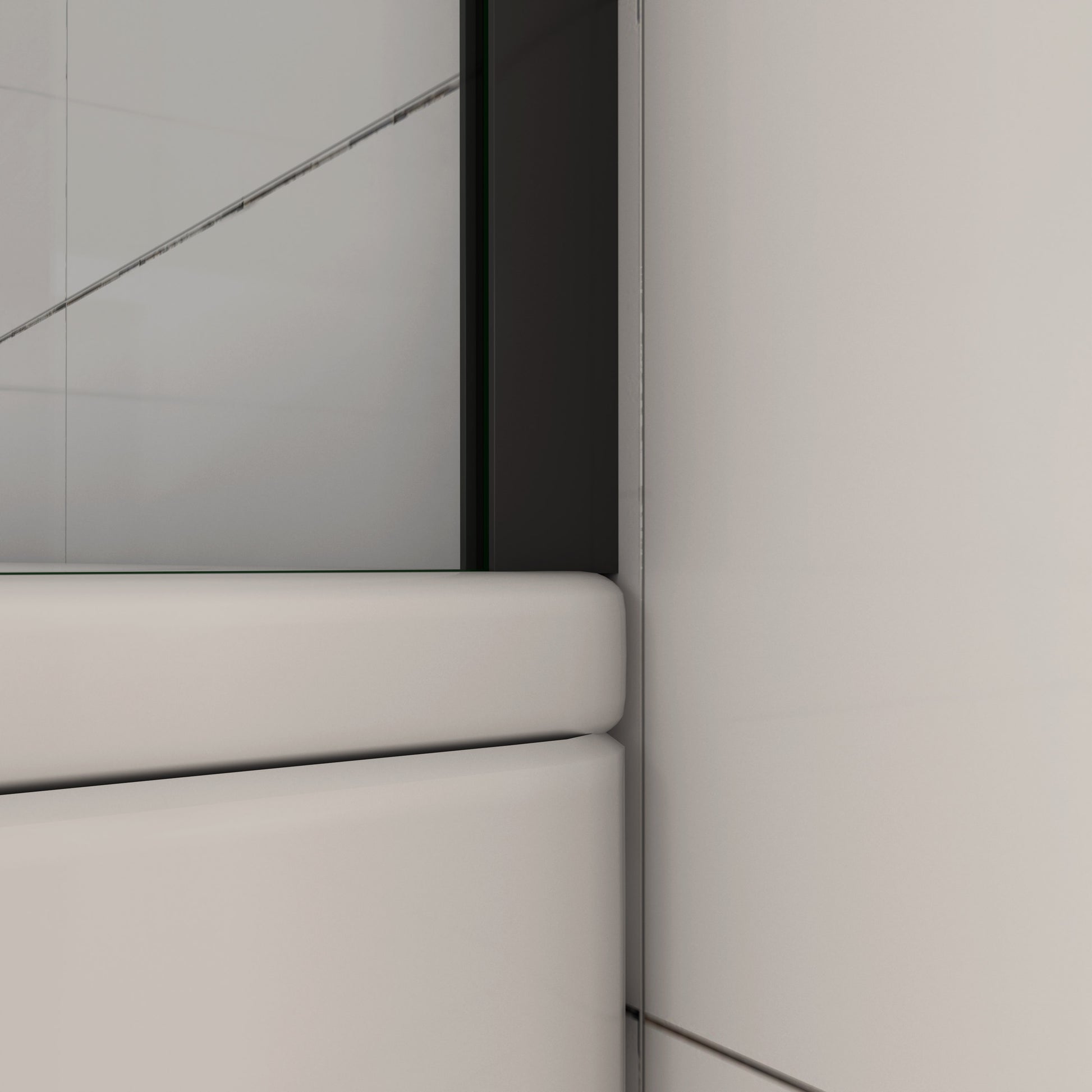 Parete Doccia Per Vasca 40-70x130 cm Sopravasca Walk in Vetro Temperato 5 mm Trasparente Anticalcare Telaio Nero Opaco