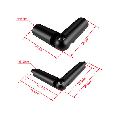 Kit Connettore Angolare Regolabile per Ringhiere in Alluminio, Nero Opaco / Argento Opaco#Nero Opaco