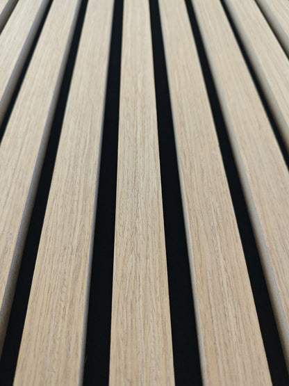 Set di 4 pannelli decorativi fonoassorbenti in legno MDF, 60 cm × 60 cm, Sp 21 mm, Color rovere chiaro/scuro#Color rovere scuro