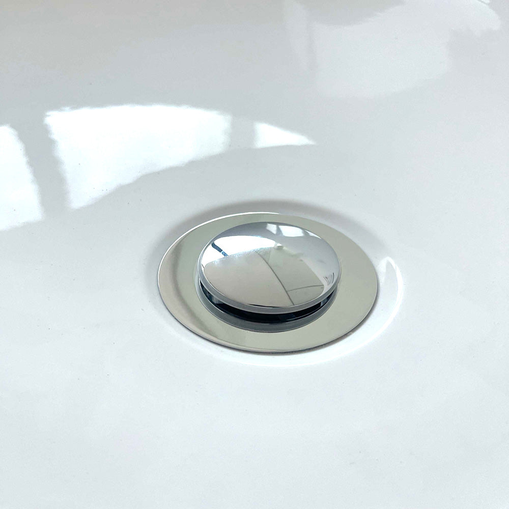 Vasca da Bagno a Isola Freestanding in Acrilico da 150x72x65 cm, Colore Bianco, Forma di Barca Ovale