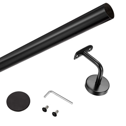 Corrimano Inox 304 nero opaco 80-100-120-150-180-200-220-240 cm per Scale Interne ed Esterne