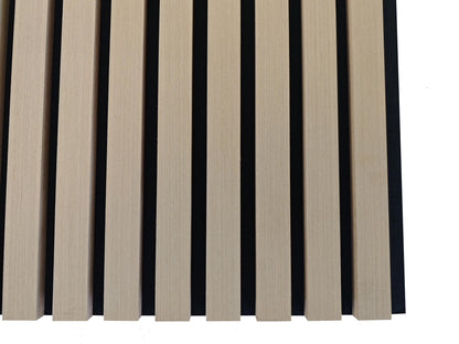 Set di 4 pannelli decorativi fonoassorbenti in legno MDF, 60 cm × 60 cm, Sp 21 mm, Color rovere chiaro/scuro#Color rovere chiaro