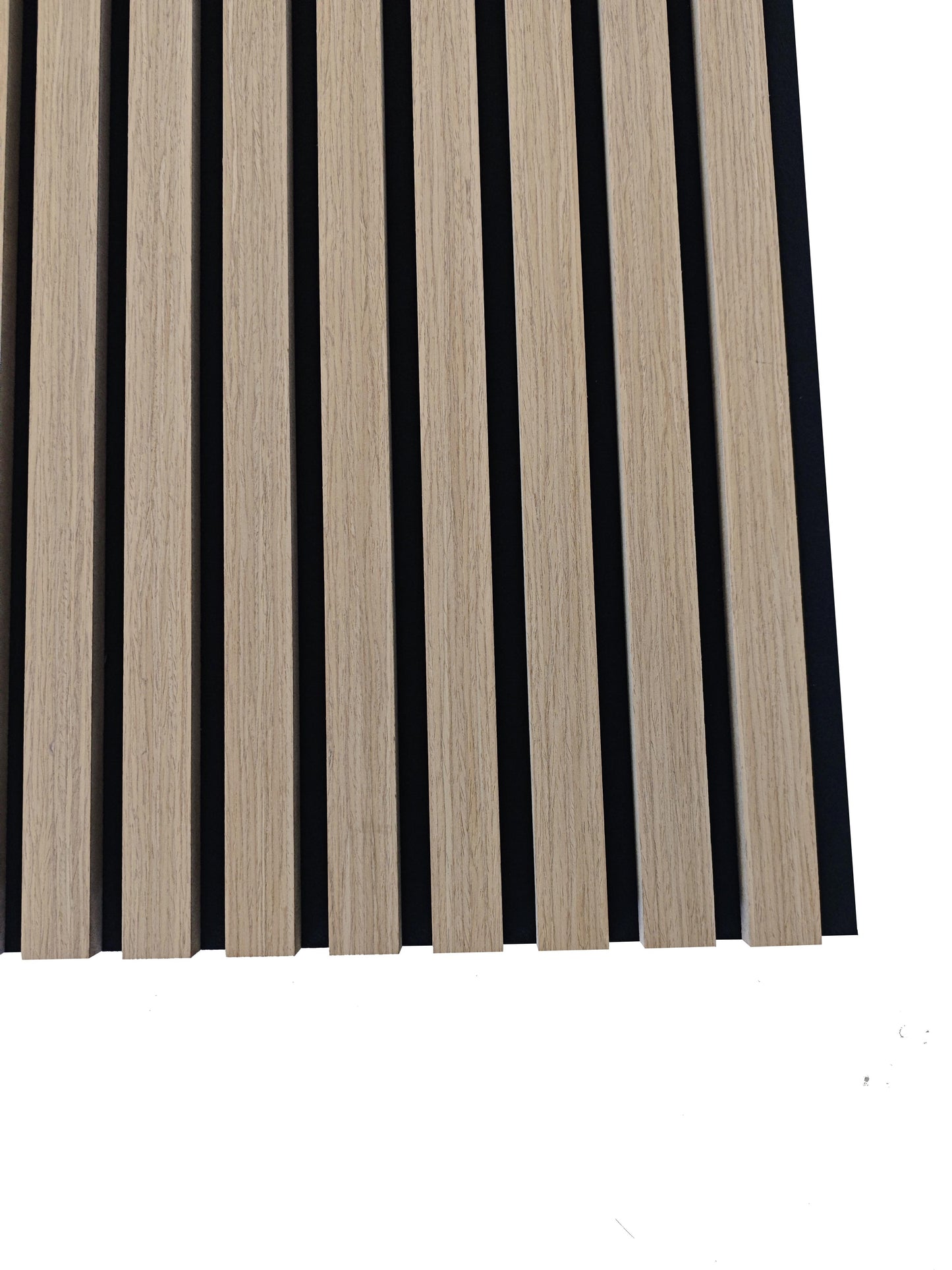 Set di 4 pannelli decorativi fonoassorbenti in legno MDF, 60 cm × 60 cm, Sp 21 mm, Color rovere chiaro/scuro#Color rovere scuro