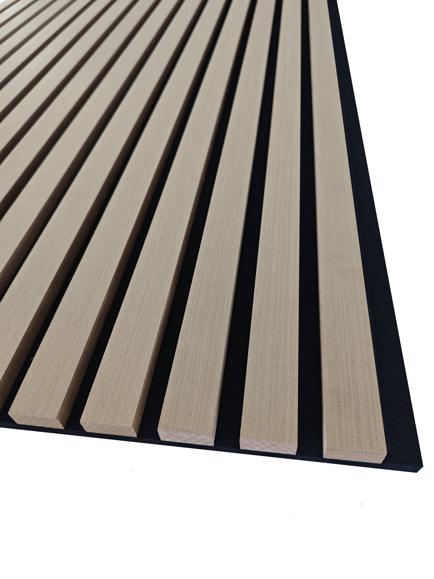 Set di 4 pannelli decorativi fonoassorbenti in legno MDF, 60 cm × 60 cm, Sp 21 mm, Color rovere chiaro/scuro#Color rovere chiaro