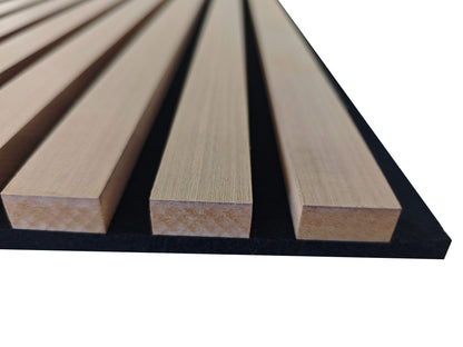 Set di 4 pannelli decorativi fonoassorbenti in legno MDF, 60 cm × 60 cm, Sp 21 mm, Color rovere chiaro/scuro#Color rovere chiaro