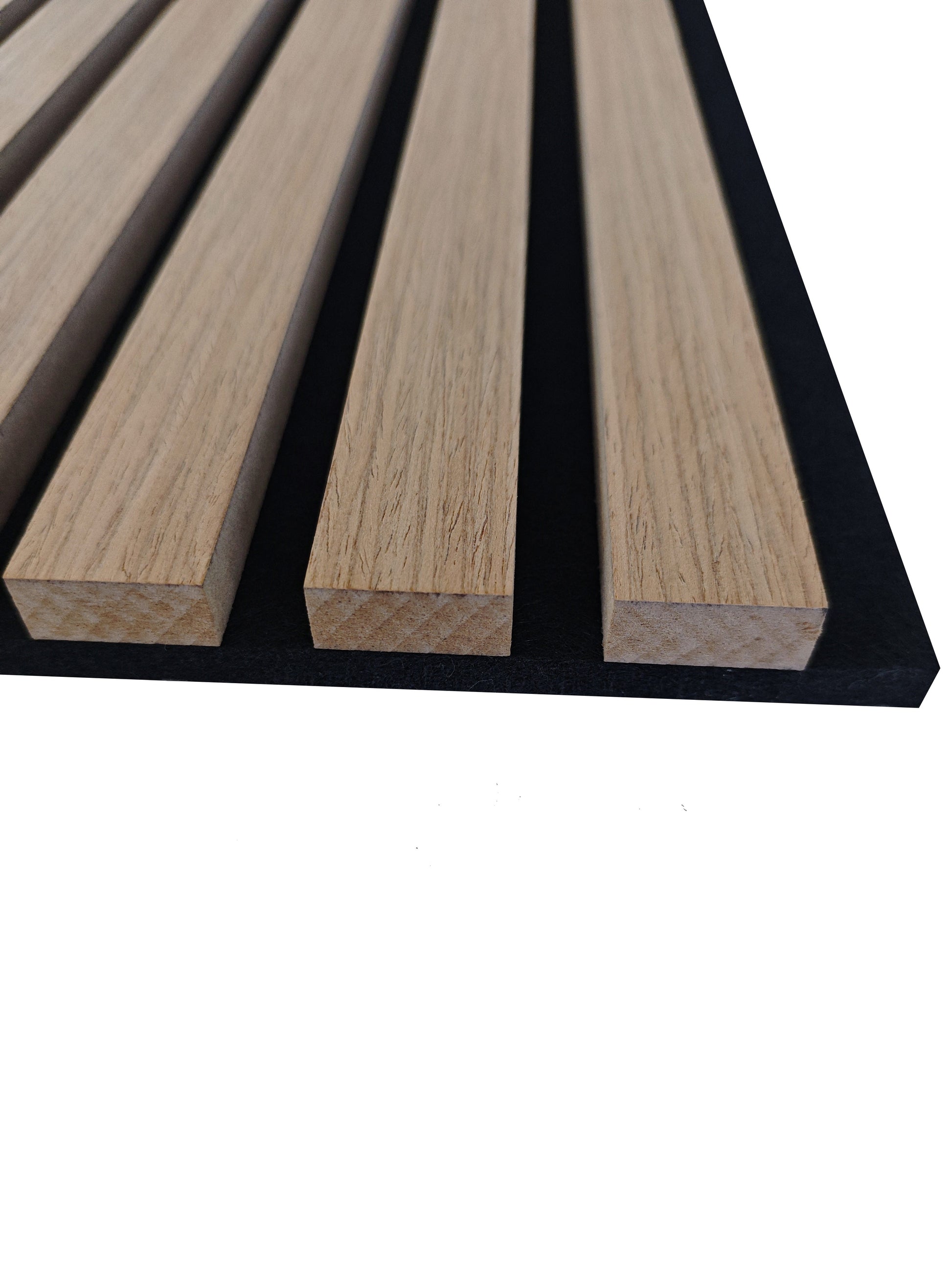 Set di 4 pannelli decorativi fonoassorbenti in legno MDF, 60 cm × 60 cm, Sp 21 mm, Color rovere chiaro/scuro#Color rovere scuro