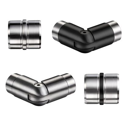 Connettore regolabile /Connettore dritto in acciaio inox per corrimano Ø42.2/42.4mm parete
