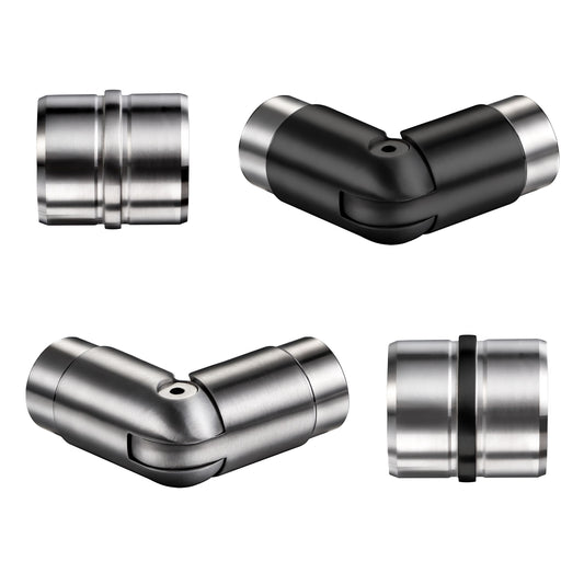 Connettore regolabile /Connettore dritto in acciaio inox 304 per corrimano Ø42.2/42.4mm parete