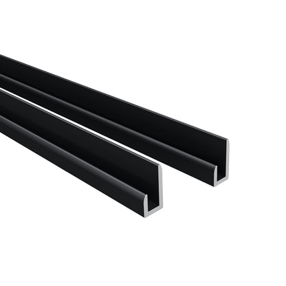 Pannello Doccia Realizzato in Alluminio Spessore 3mm con Profili Finitura Grigio Cemento per Rivestimento Parete Bagno
