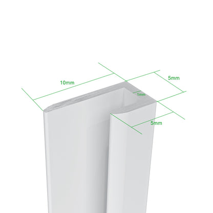 Pannello doccia angolare H.210 cm, disponibile in più misure, realizzato in alluminio da 3 mm con finitura bianco avorio, adatto per l'arredo delle pareti del bagno