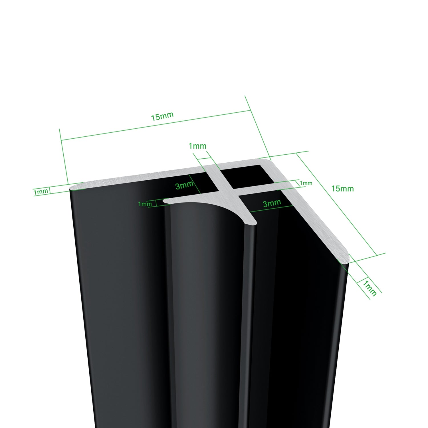 Pannello doccia angolare H.210 cm, disponibile in più misure, realizzato in alluminio da 3 mm con finitura grigio cemento, adatto per l'arredo delle pareti del bagno