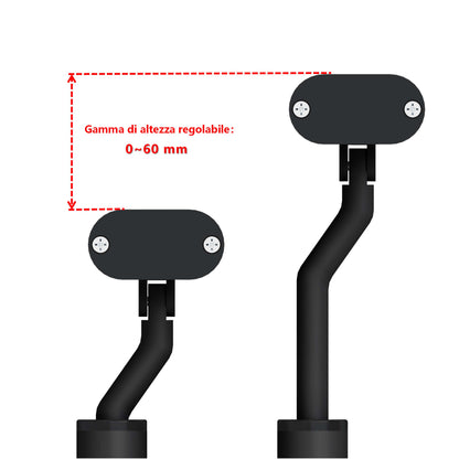 Ringhiera Parapetto in Alluminio Argento o Nero Opaco — Disponibile in 3 Misure: L. 100/150/200 cm — Montaggio a Pavimento per Interni ed Esterni#Nero