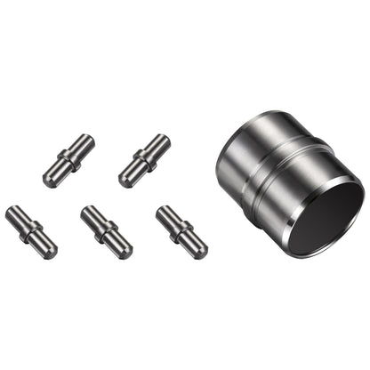 Kit Connettore Dritto/Angolo Regolabile per Ringhiere in Acciaio Inox Diametro 42.4 mm Configuratore per Corrimano per Ringhiere a 3/5 Traversi Dritto 5 traversi