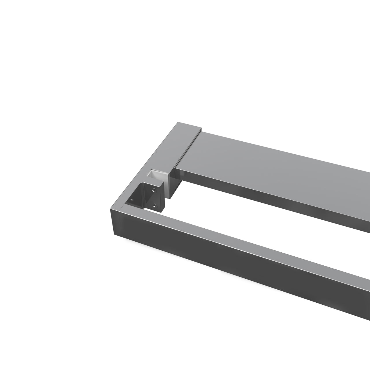 Mensola Doccia per Parete Doccia Walk in 80/90/100/120 cm Alluminio Cromo Lucido/Nero Opaco Porta-asciugamani Adattabile Vetro da 8 mm