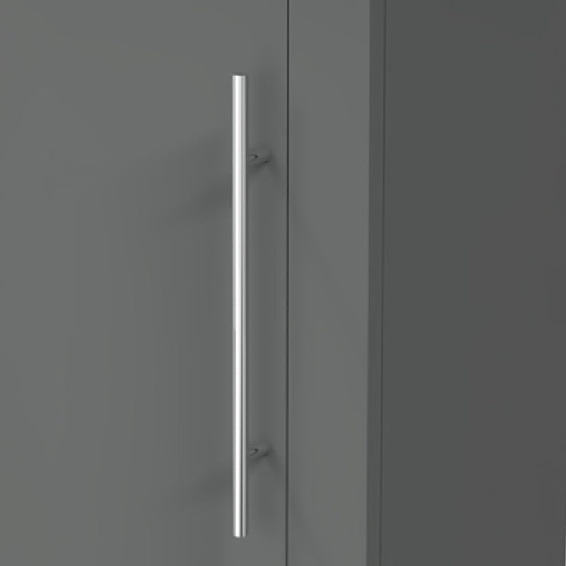 Aica Mobile Bagno Monoblocco Sospeso 44×23×60 cm per Piccoli Spazi con Maniglia e Lavabo in Alluminio