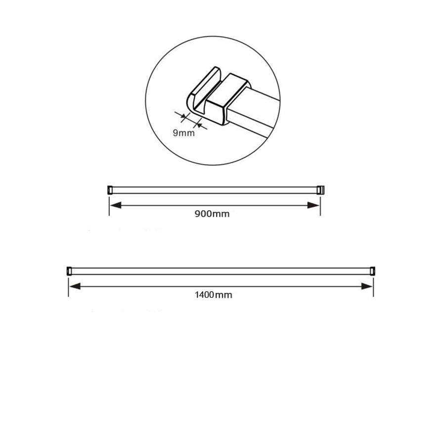 Box Doccia Walk In Parete Fissa in Vetro Temperato 6mm Anticalcare Multi Fasce Satinate Opache con Barra Stabilizzatrice Cromo Lucido