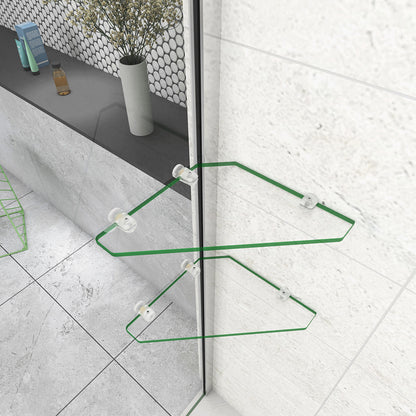Walk In Parete Doccia 80-120cm Paretina Mobile 30/40cm Vetro Temperato 8mm Anticalcare 2 Ripiani Mensole Barra Stabilizzatrice 140cm tagliabile