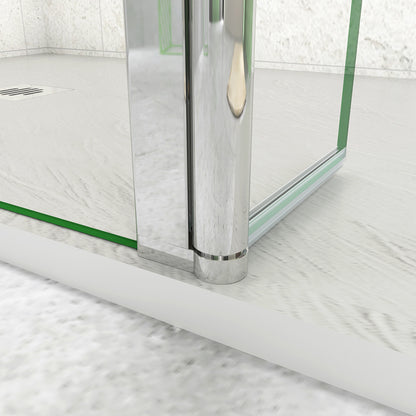 Box Doccia Walk In Parete Fissa 80-120cm Paretina Mobile 30/40 cm Vetro Temperato 8 mm Anticalcare 2 Ripiani Mensole Barra Stabilizzatrice 73-120cm