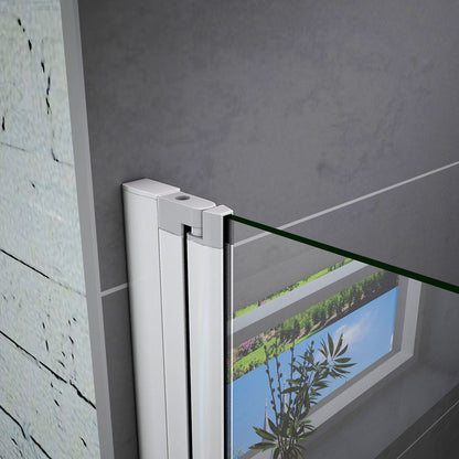 Aica 185 cm Box Doccia Angolare Doppia Porta Battente Vetro Temperato 5 mm Trasparente Profilo in Alluminio Processo di Elettroforesi