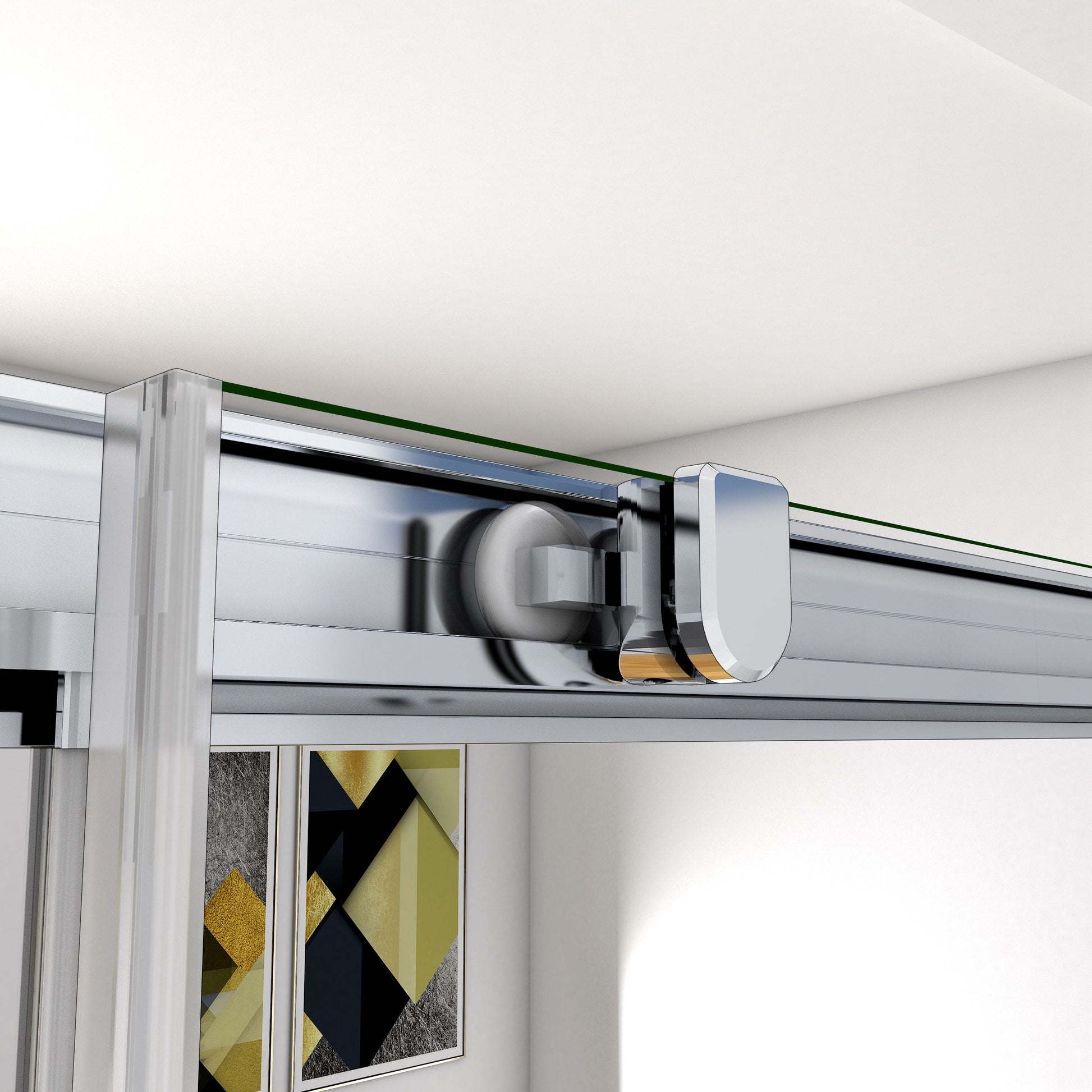 Aica Porta Doccia Per Nicchia Anta Scorrevole Ingresso Laterale In Vetro 5mm Temperato Trasparente 185cm