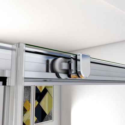 Aica Porta Doccia Per Nicchia Anta Scorrevole Ingresso Laterale In Vetro 5mm Temperato Trasparente 185cm