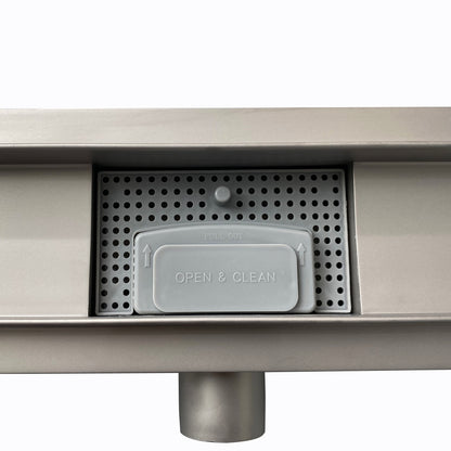 AICA Canaletta scarico canalina doccia in Acciaio Inossidabile typo Fessura per Bagno 50 60 70 80 90 100 110 120 130 140 150 cm