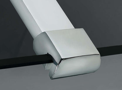 Aica Box Doccia Angolare Porta Battente Trasparente Vetro Temperato Anticalcare Barra Stabilizzatrice da 90/140cm Alto 187cm