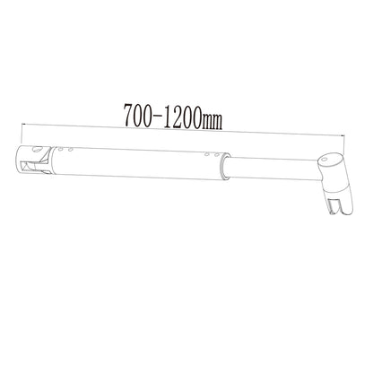 Aica 200cm Parete Per Doccia Walk In Vetro Temperato Trasparente Anticalcare 10mm Con Barra Stabilizzatrice Dimensioni Multiple