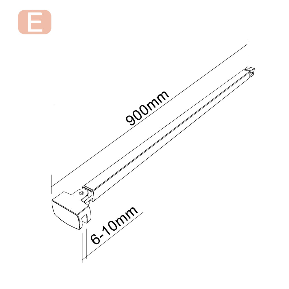 Aica Barra Stabilizzatrice Rinforzante Per Box Doccia Alluminio Cromato