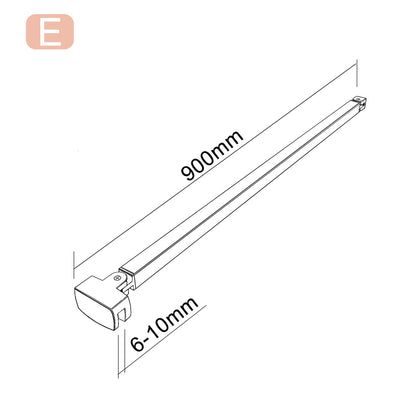 Aica Barra Stabilizzatrice Rinforzante Per Box Doccia Alluminio Cromato