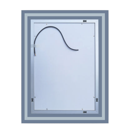 Aica Specchio Per Trucco Da Parete A Parete Con Specchio A Led Per Il Bagno A Parete A Led Nuovo Pulsante,Bianco Freddo,Anti-Appannamento