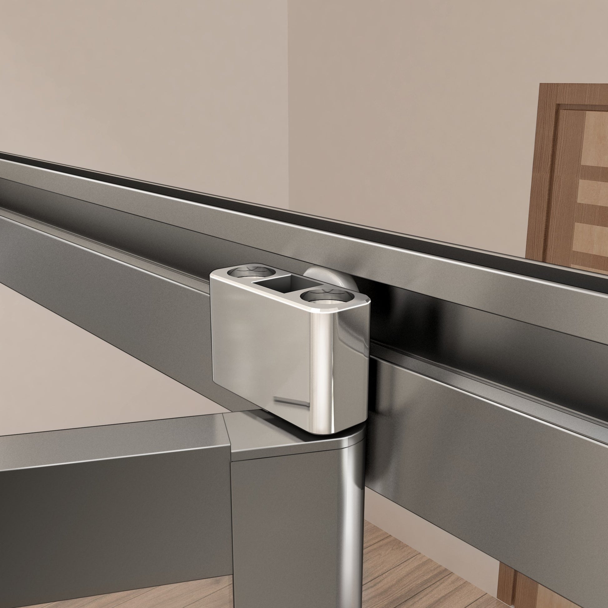 Aica 185 cm Box Doccia Rettangolare a 3 Lati Porta a Soffietto Due Pareti Fisse Vetro Temperato Trasparente varie dimensioni