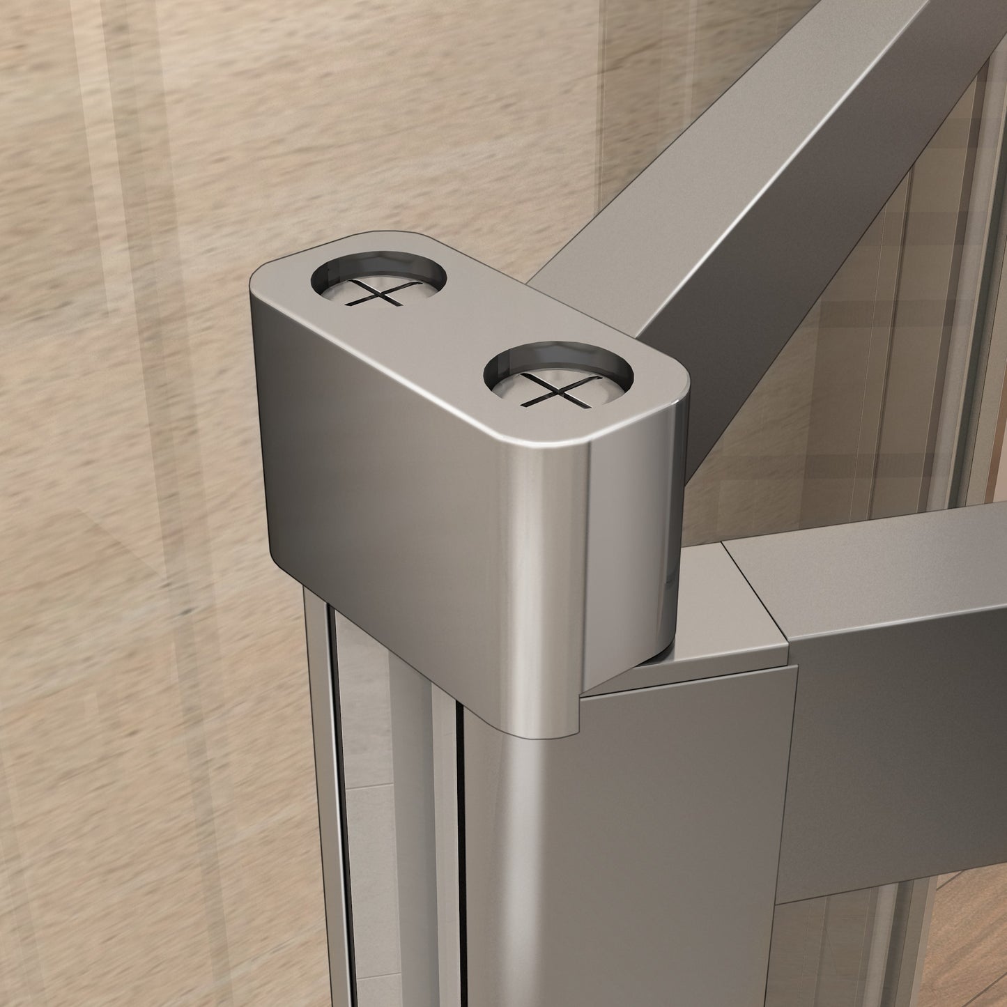 Aica 185 cm Box Doccia Rettangolare a 3 Lati Porta a Soffietto Due Pareti Fisse Vetro Temperato Trasparente varie dimensioni