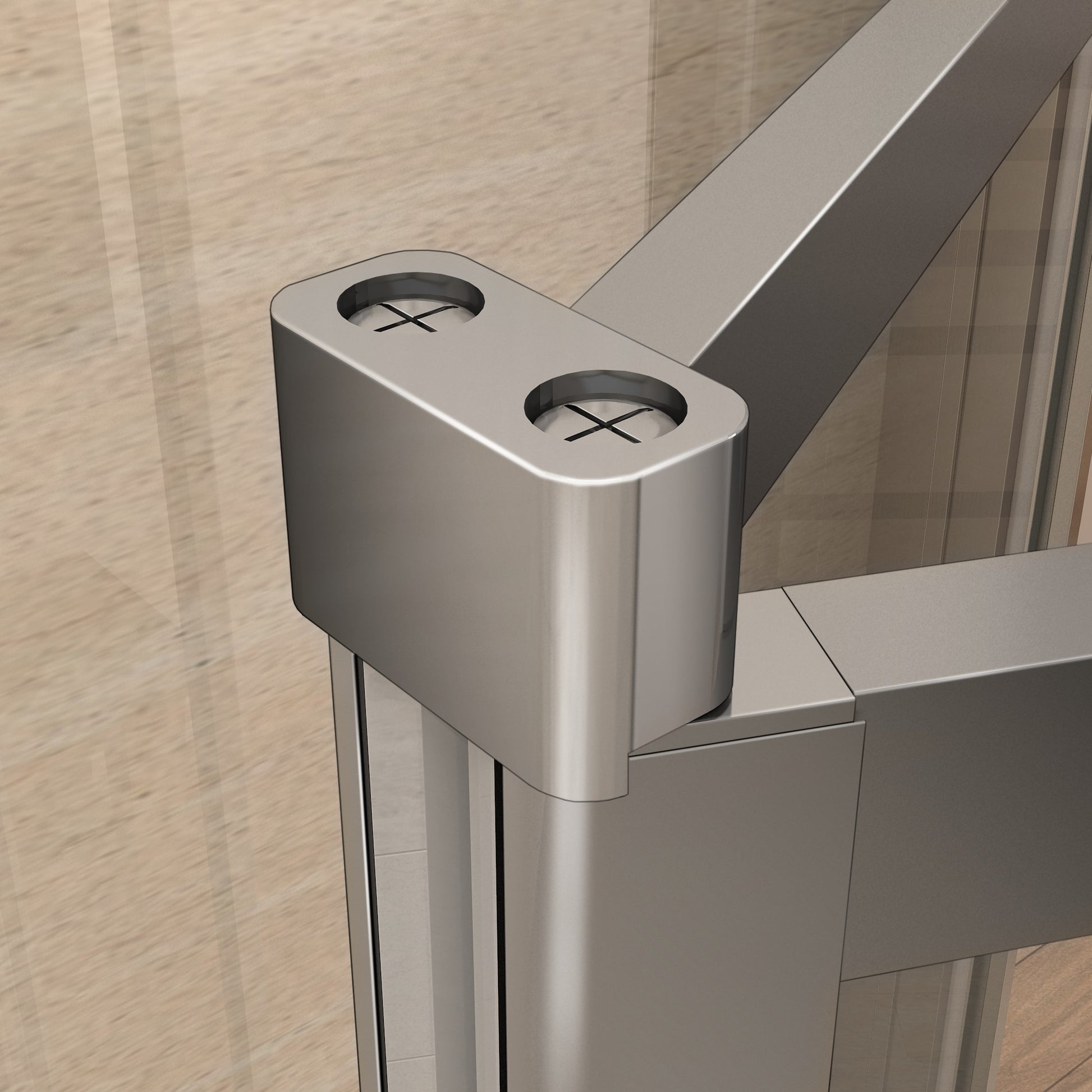 Aica 185 cm Box Doccia Rettangolare a 3 Lati Porta a Soffietto Due Pareti Fisse Vetro Temperato Trasparente varie dimensioni