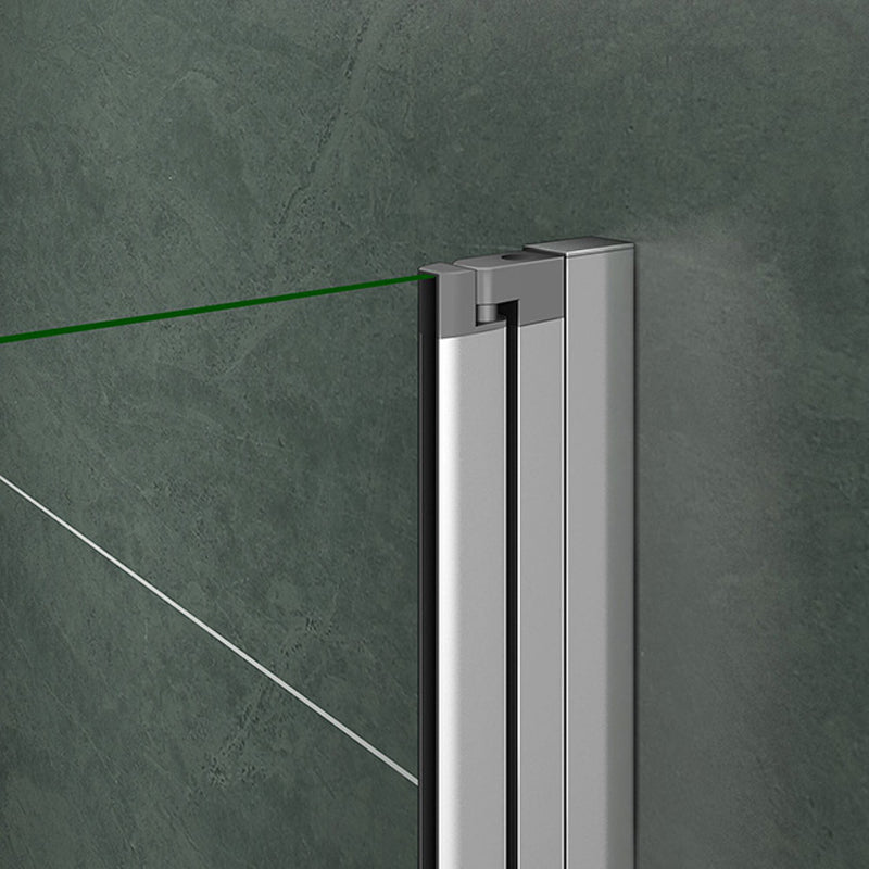 Aica 185cm Box Doccia Angolare Due Porte a Battente Rotazione Di 180 Gradi Vetro Temperato 6mm Anticalcare Trasparente varie dimensioni