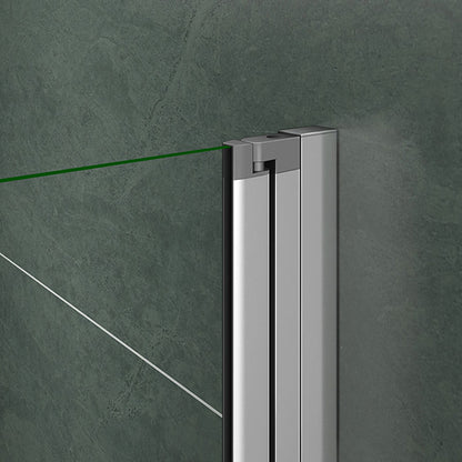 Aica 185cm Box Doccia Angolare Due Porte a Battente Rotazione Di 180 Gradi Vetro Temperato 6mm Anticalcare Trasparente varie dimensioni